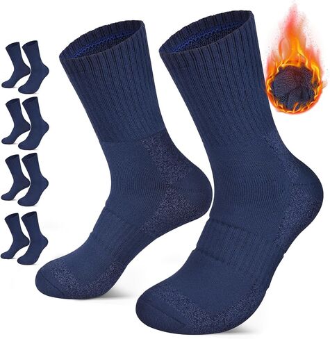 360 Cushioned Thermal Crew Socks Men Women, Cozy &Fluffy, Thick Boot Sock, Outdoor Sports Hiking Home Work, 4/6pair in Saudi Arabia