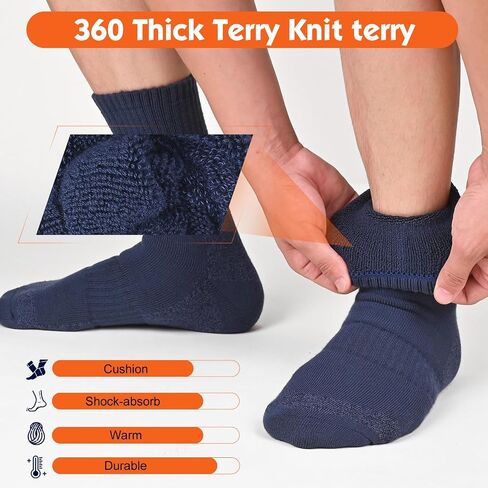 360 Cushioned Thermal Crew Socks Men Women, Cozy &Fluffy, Thick Boot Sock, Outdoor Sports Hiking Home Work, 4/6pair in Saudi Arabia