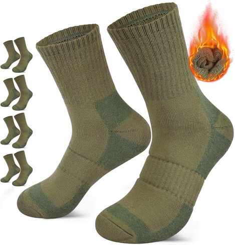 360 Cushioned Thermal Crew Socks Men Women, Cozy &Fluffy, Thick Boot Sock, Outdoor Sports Hiking Home Work, 4/6pair in Saudi Arabia