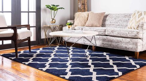 سجادة منطقة Loom Trellis Collection الفريدة - سان أنطونيو (مستطيل مقاس 7 أقدام و1 بوصة × 10 بوصات، أزرق داكن/بيج) in Saudi Arabia