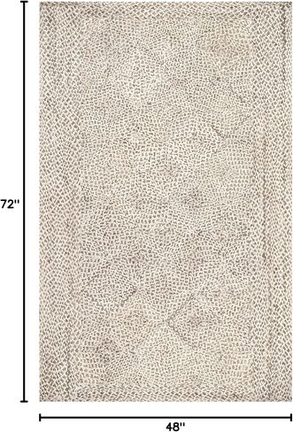 Rugs USA x Lauren Liess Celestine Trellis Jute Area Rug, 4x6, Light Beige in Saudi Arabia
