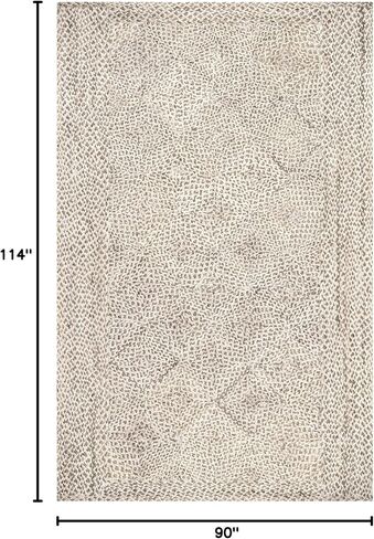 Rugs USA x Lauren Liess Celestine Trellis Jute Area Rug, 4x6, Light Beige in Saudi Arabia