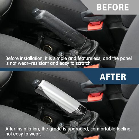 غطاء فرامل اليد للسيارة، غطاء فرامل الانتظار، غطاء فرامل اليد ABS، غطاء مزخرف لفرامل اليد، ملحقات داخلية للسيارات متوافقة مع معظم المركبات (ألياف الكربون الأسود) in Kuwait