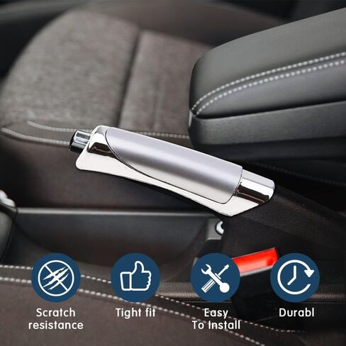 غطاء فرامل اليد للسيارة، غطاء فرامل الانتظار، غطاء فرامل اليد ABS، غطاء مزخرف لفرامل اليد، ملحقات داخلية للسيارات متوافقة مع معظم المركبات (ألياف الكربون الأسود) in Kuwait