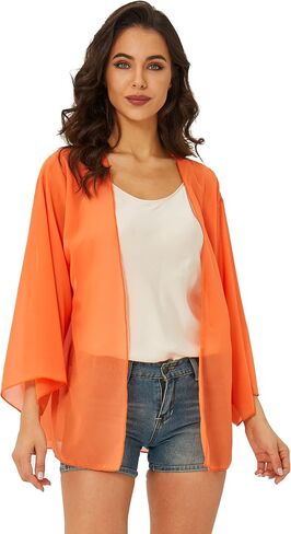 Spmor Women's Chiffon Boho Kimono Cardigan Beach Cover Shawl in Saudi Arabia