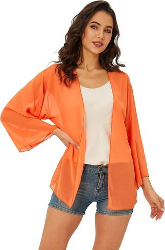Spmor Women's Chiffon Boho Kimono Cardigan Beach Cover Shawl in Saudi Arabia