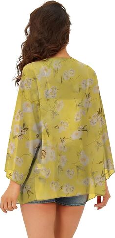 Spmor Women's Chiffon Boho Kimono Cardigan Beach Cover Shawl in Saudi Arabia