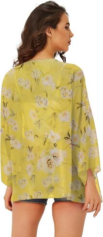 Spmor Women's Chiffon Boho Kimono Cardigan Beach Cover Shawl in Saudi Arabia