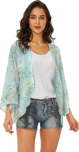 Spmor Women's Chiffon Boho Kimono Cardigan Beach Cover Shawl in Saudi Arabia