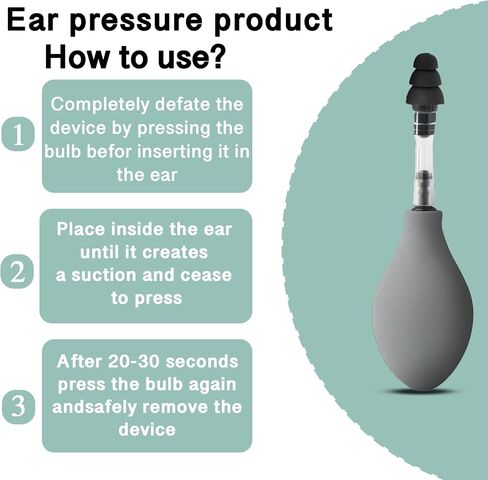 Ear Pressure Relief Suction Device - Balance Migraine Products Headache Vertigo Pain Migraines Tension Tool Airplane Ear Popper Original Premium, KOVIO Prime in Saudi Arabia