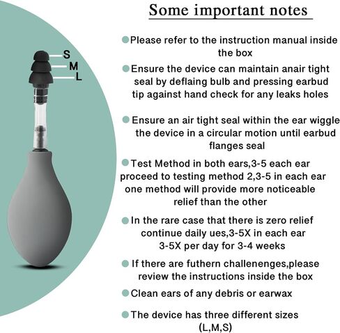 Ear Pressure Relief Suction Device - Balance Migraine Products Headache Vertigo Pain Migraines Tension Tool Airplane Ear Popper Original Premium, KOVIO Prime in Saudi Arabia