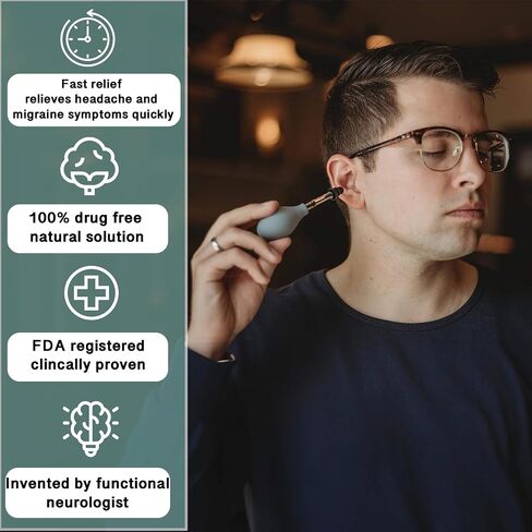 Ear Pressure Relief Suction Device - Balance Migraine Products Headache Vertigo Pain Migraines Tension Tool Airplane Ear Popper Original Premium, KOVIO Prime in Saudi Arabia