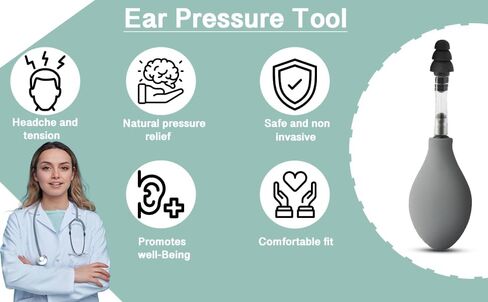 Ear Pressure Relief Suction Device - Balance Migraine Products Headache Vertigo Pain Migraines Tension Tool Airplane Ear Popper Original Premium, KOVIO Prime in Saudi Arabia