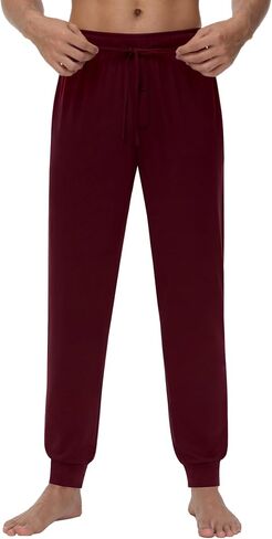 3 Pack Men's Lounge Pants Drawstring Sweatpants Knitted Casual Cozy Joggers Lightweight Pants with Pockets in Saudi Arabia