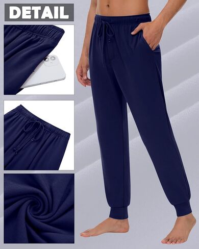 3 Pack Men's Lounge Pants Drawstring Sweatpants Knitted Casual Cozy Joggers Lightweight Pants with Pockets in Saudi Arabia