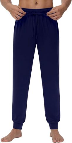 مجموعة من 3 سراويل رجالية مريحة برباط، سراويل رياضية محبوكة كاجوال مريحة وخفيفة الوزن مع جيوب in Kuwait