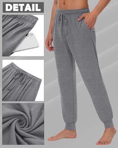 مجموعة من 3 سراويل رجالية مريحة برباط، سراويل رياضية محبوكة كاجوال مريحة وخفيفة الوزن مع جيوب in Kuwait