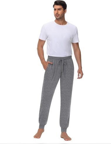 مجموعة من 3 سراويل رجالية مريحة برباط، سراويل رياضية محبوكة كاجوال مريحة وخفيفة الوزن مع جيوب in Kuwait