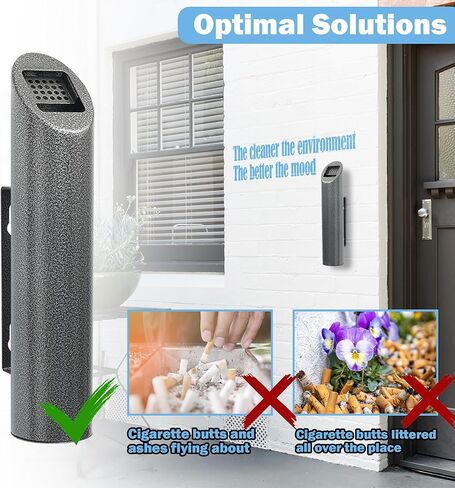 C43PG Metal Cigarette Butt Receptacle,Cigarette Collector Receptacle Container，Fireproof, Waterproof, Corrosion Resistant, Smokeless, Suitable for All Cigarettes and Cigars. in Saudi Arabia