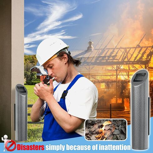 C43PG Metal Cigarette Butt Receptacle,Cigarette Collector Receptacle Container，Fireproof, Waterproof, Corrosion Resistant, Smokeless, Suitable for All Cigarettes and Cigars. in Saudi Arabia