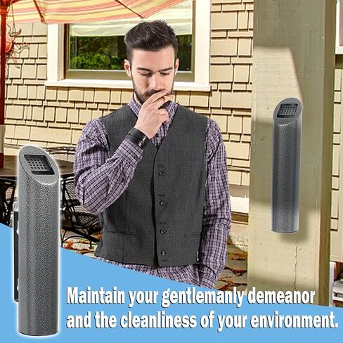 C43PG Metal Cigarette Butt Receptacle,Cigarette Collector Receptacle Container，Fireproof, Waterproof, Corrosion Resistant, Smokeless, Suitable for All Cigarettes and Cigars. in Saudi Arabia