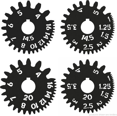Gear Tooth Gauge Set - Diametral Pitch/Module 14.5/20PA (Set of 4) in Saudi Arabia