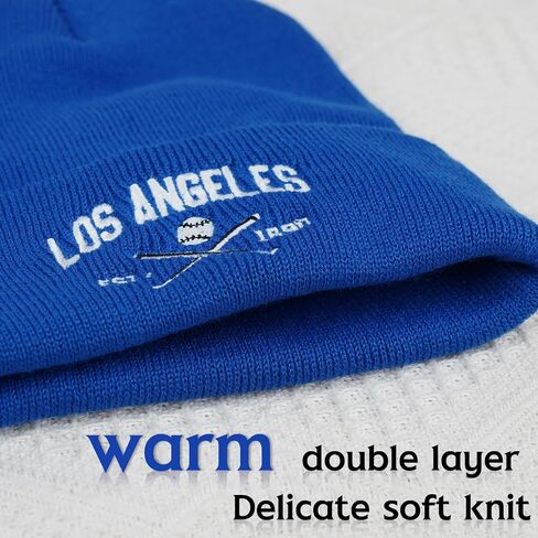 Baseball Beanie for Men Women Soft Embroidered Beanie Hats Warm Knit Winter Hat for Baseball Fans in Saudi Arabia