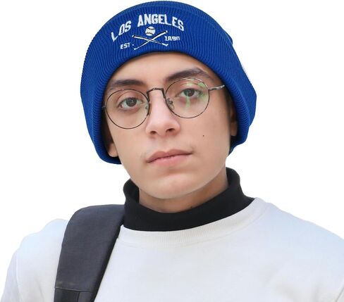 Baseball Beanie for Men Women Soft Embroidered Beanie Hats Warm Knit Winter Hat for Baseball Fans in Saudi Arabia