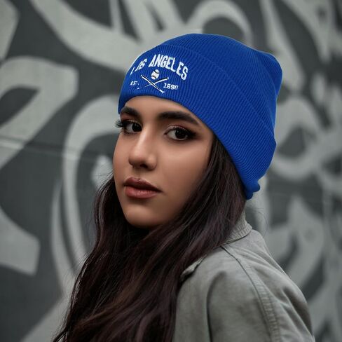 Baseball Beanie for Men Women Soft Embroidered Beanie Hats Warm Knit Winter Hat for Baseball Fans in Saudi Arabia