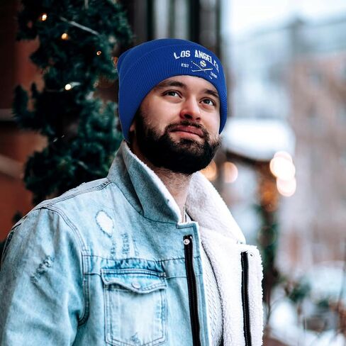 Baseball Beanie for Men Women Soft Embroidered Beanie Hats Warm Knit Winter Hat for Baseball Fans in Saudi Arabia
