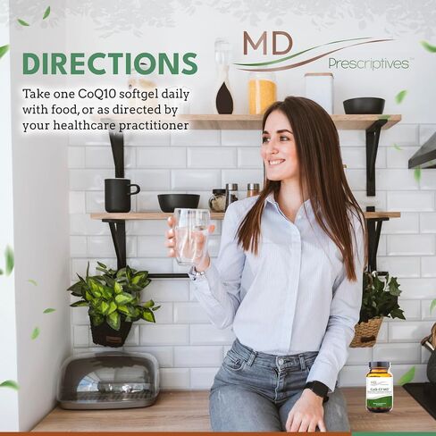 Coq-CF MD - الإنزيم المساعد Q10 مع فيتامين E - CoQ10 100 مجم تركيبة الامتصاص الأمثل - كبسولة واحدة يوميًا - 60 كبسولة هلامية in Saudi Arabia