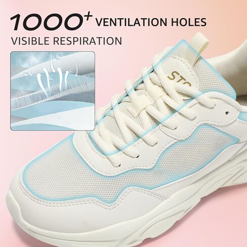 STQ Chunky Sneakers for Womens Platform Dad Shoes Comfortable Walking Shoes in Saudi Arabia