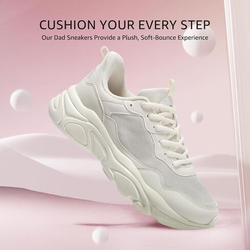 STQ Chunky Sneakers for Womens Platform Dad Shoes Comfortable Walking Shoes in Saudi Arabia