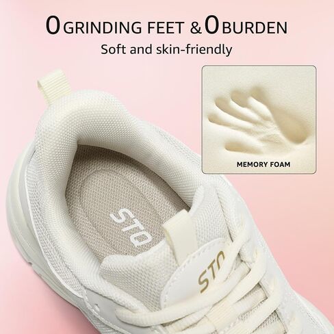 STQ Chunky Sneakers for Womens Platform Dad Shoes Comfortable Walking Shoes in Saudi Arabia