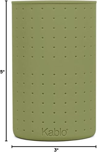 Kablo Protective Silicone Sleeve Glass Water Bottles (32 oz and 21 oz), Non-Toxic & Dishwasher Safe in Saudi Arabia