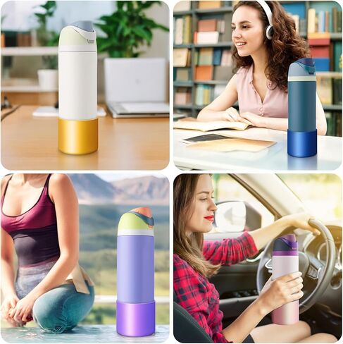 حذاء سيليكون لـ Owala 24/32/40oz FreeSip، Twist، and Flip زجاجة مياه من الفولاذ المقاوم للصدأ، غطاء للأكمام لـ Stanley IceFlow 24/36oz، حماية سفلية مضادة للانزلاق لملحقات Owala، الحرباء in Kuwait