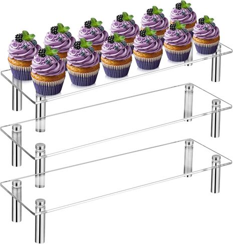 3 عبوات من أكريليك عرض الناهضات كب كيك عرض موقف واضح عرض الناهض للحلويات ألعاب أرقام منظم مستحضرات التجميل عيد ميلاد حفل زفاف الديكور بوفيه لوازم الطعام in Kuwait