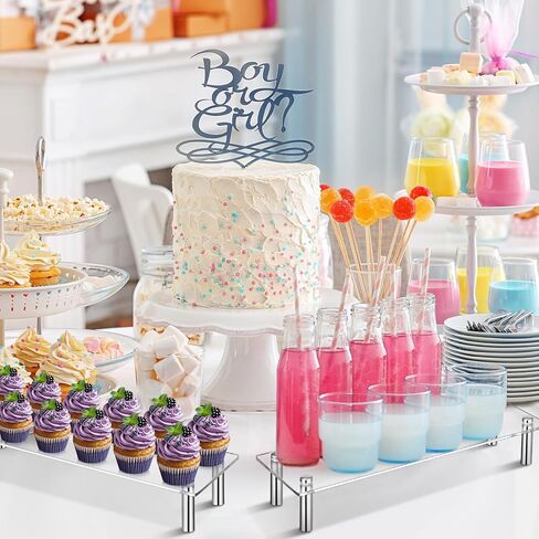 3 عبوات من أكريليك عرض الناهضات كب كيك عرض موقف واضح عرض الناهض للحلويات ألعاب أرقام منظم مستحضرات التجميل عيد ميلاد حفل زفاف الديكور بوفيه لوازم الطعام in Kuwait