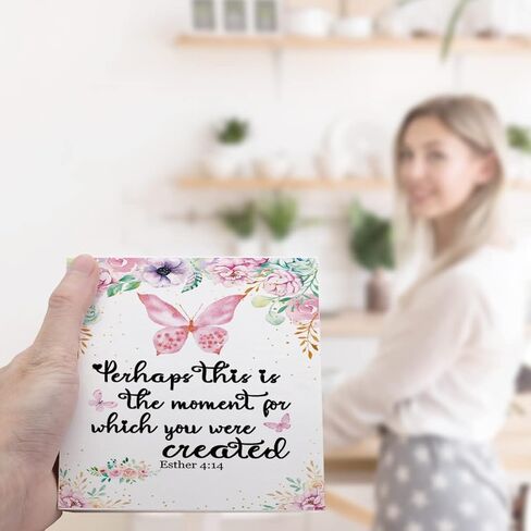 Proverbs 3:5-6 Trust in The Lord with All Your Heart Wooden Sign Desk Decor,Bible Verse Wood Block Sign Desk Decorations for Christian Home Bedroom Girls Room Office Shelf Table Decor in Kuwait