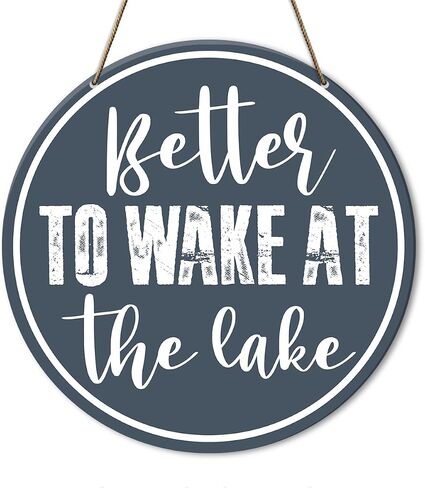 Lake House Decor Sign, Farmhouse Lake House Decor for Home Porch Boat, Lake Life Decor, Lake House Housewarming Gift for Women Men New Home House, The Lake Definition in Kuwait