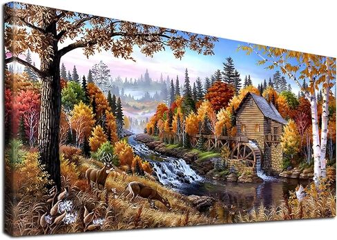 JYLMOOD Abstract Diamond Painting Kits for Adults, Landscape 5D Diamond Art Kits for Adults, Large Size DIY Full Drill Paintings with Diamonds Gem Art Craft for Home Wall Decor 27.5x15.6Inch in Saudi Arabia