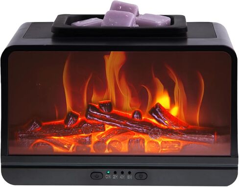Fireplace Wax Melt Warmer Electric Flame Wax Melter by PTC Heating Fragrance Warmer with 4 Timer Safe Auto Shut-Off Wax Warmer for Scented Wax Melts, Wax Burner for Home Office Decor in Saudi Arabia