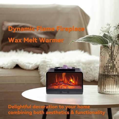 Fireplace Wax Melt Warmer Electric Flame Wax Melter by PTC Heating Fragrance Warmer with 4 Timer Safe Auto Shut-Off Wax Warmer for Scented Wax Melts, Wax Burner for Home Office Decor in Saudi Arabia