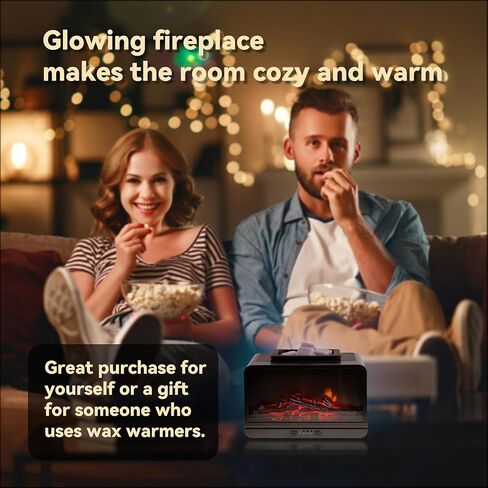 Fireplace Wax Melt Warmer Electric Flame Wax Melter by PTC Heating Fragrance Warmer with 4 Timer Safe Auto Shut-Off Wax Warmer for Scented Wax Melts, Wax Burner for Home Office Decor in Saudi Arabia
