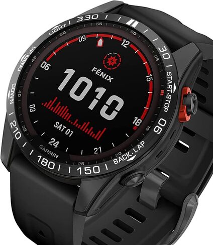 متوافق مع حلقة إطار ساعة Garmin Fenix ​​7S، غطاء لاصق بحلقة من الفولاذ المقاوم للصدأ مضاد للخدش وواقي من الاصطدام لملحقات ساعة Garmin Fenix ​​7S Sapphire الشمسية (أسود) in Saudi Arabia