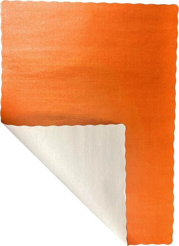 Paper Placemats - Disposable - Scalloped Edge (Red, 100) in Kuwait
