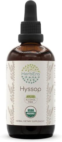 Hyssop B120 USDA Organic Tincture | Alcohol-Free Extract, High-Potency Herbal Drops | Certified Organic Hyssop (Hyssopus officinalis) Dried Root (4 oz) in Saudi Arabia