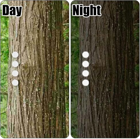 100 قطعة من مسارات الصيد العاكسة، تتوهج في الظلام، علامات مسار الصيد، علامات الإبهام العاكسة لعلامات الطريق والمشي لمسافات طويلة وحوامل شجرة التخييم in Kuwait