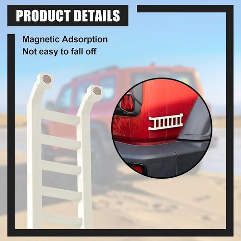 دعامة سلم Widdle Wadder، ديكور سلم مغناطيسي صغير لثلاجات صندوق السيارة وسيارات الدفع الرباعي (أسود) in Kuwait
