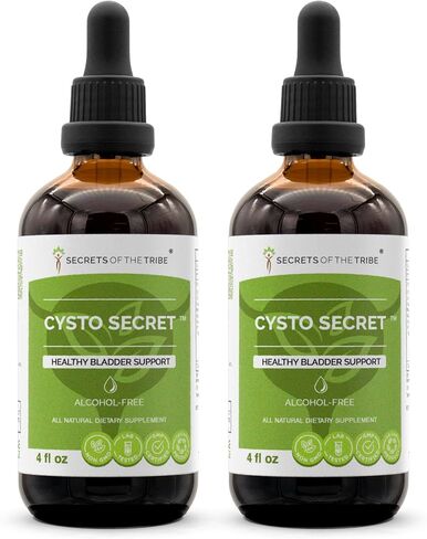 Cysto Secret Alcohol-Free, Glycerite Corn Silk, Cleavers, Horsetail, Uva Ursi, Pumpkin, Buchu. Tincture Herbal Extract Healthy Bladder Support 4 OZ in Kuwait